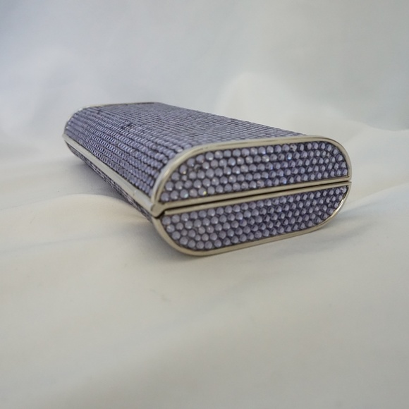 Judith Leiber Blue Crystal Embellished Minaudière - Picture 12 of 12